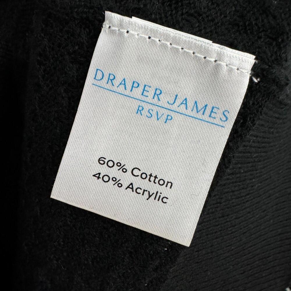 Draper James RSVP Womens Medium Black Gold Button Up V Neck Cardigan Sweater New - Picture 6 of 8
